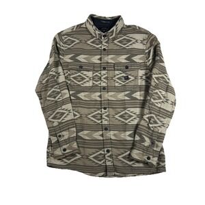 Roark Flannel Shirt Size Men's Large Aztec Western Double Pocket